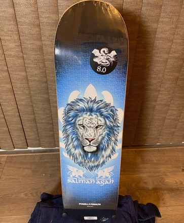Powell Peralta Skateboard Complete Agah Lion Flight Blue 8.0" x 31.45" 