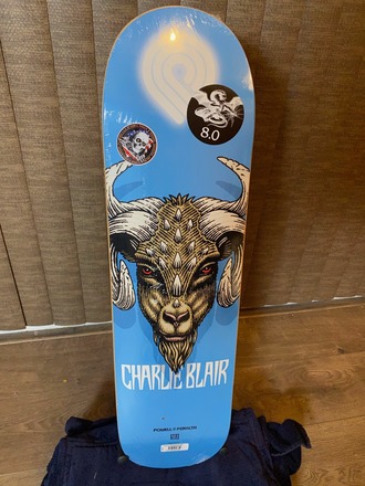 Powell Peralta Pro Charlie Blair Goat Skate Deck # 243-8.25 x 31.95 w/mob Powell Peralta Pro Charlie Blair Goat Skate Deck # 243-8.25 x 31.95 w/mob