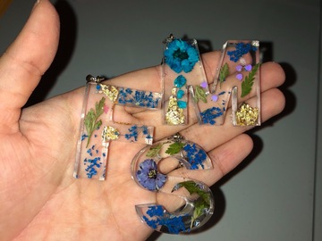 Buy Now: Letter Keychains, Resin Letter Keychains, Resin Flower Keychains