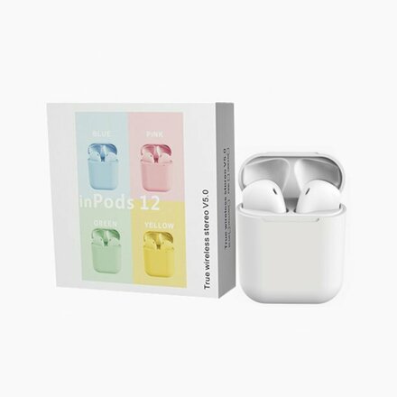 Macaron TWS i12 Wireless Bluetooth Earbuds With Mic and Charging 