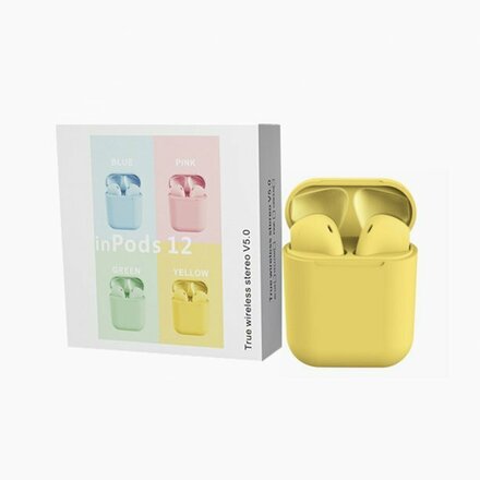 Macaron TWS i12 Wireless Bluetooth Earbuds With Mic and Charging 