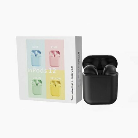 Macaron TWS i12 Wireless Bluetooth Earbuds With Mic and Charging 