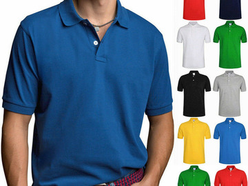 Buy Now: 50X Men's Polo Golf Sports Shirts, Cotton, Mix color 