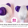 Selling with online payment: Arda Wigs Braid Buns in CL-023 Grape