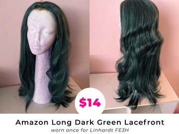 Selling with online payment: Dark Green Lacefront Wig