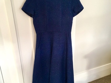 Selling: Royal Blue Brocade Wool Dress