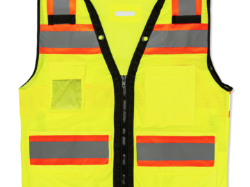 Buy Now: Reflective Safety Vest  For Mens With Pockets and Zippers