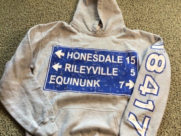 Selling A Singular Item: Blue Ridge hooded pullover sweatshirt