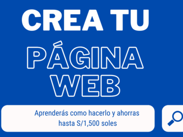 Servicio freelance: ¡CREA Y DISEÑA TU PAGINA WEB  TU MISMO!