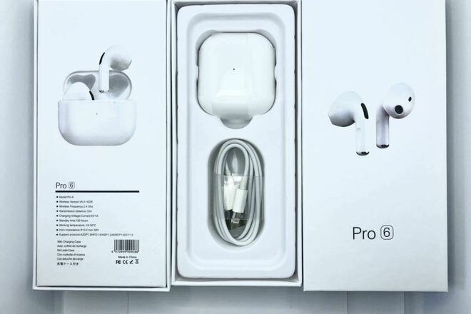 10X PRO 6 Bluetooth Headphone White with Mic for iPhone 