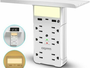 Comprar ahora: 10X 8 Port Surge Protector Wall Outlet with USB C Charge