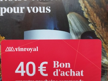 Vente: Bon d'achat VinRoyal.fr (40€)