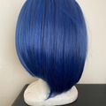 Selling with online payment: short asymmetrical blue wig