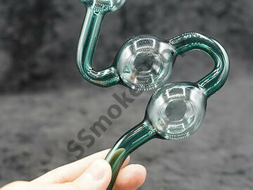 Post Now: Water Dog Oil Burner Glass Pipe Teal Color