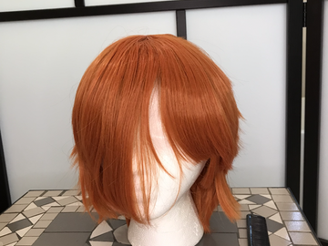 Selling with online payment: Orange short wig w bangs