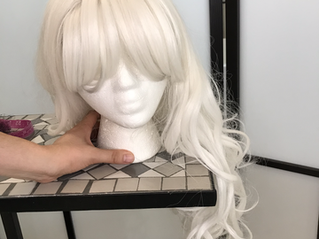 Selling with online payment: Stark white long wig w bangs