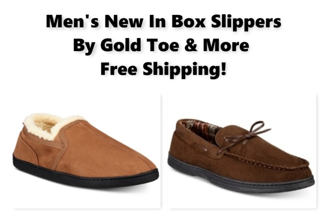 Men's Gold Toe Slippers & More, Free Shipping!