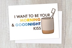  : Funny Toothbrush Lovers' Card | Moving In, Kiss