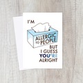  : Introverted People Allergy Card | Best Friend, Socially Awkward