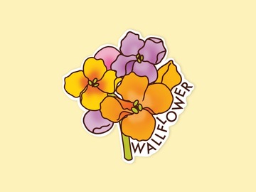  : Wallflower Anti-Social Party Matte Waterproof Vinyl Sticker