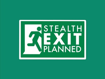  : Stealth Exit Escape Sign Planned Matte Waterproof Vinyl Sticker