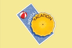  : Mental Break Vacation Beach Towel Matte Waterproof Vinyl Sticker