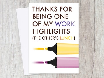  : Farewell Leaving Funny Work Highlight Card for Colleagues