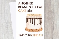  : Funny Cookie Dough Cake Lover Birthday Card for Best Friend