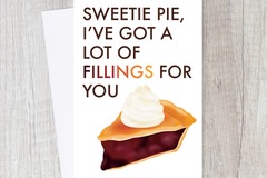  : Sweetie Pie Love Card for Anniversary, Date, Relationship, Couple