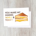  : Warm Grilled Melted Cheese Pun Sweet Card | Romantic Love Couple