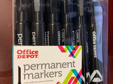 Buy Now: Lot of 200: Office Depot (Pack of 12) Black Permanent Markers