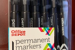 Buy Now: Lot of 200: Office Depot (Pack of 12) Black Permanent Markers