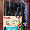 Comprar ahora: Lot of 200: Office Depot (Pack of 12) Black Permanent Markers