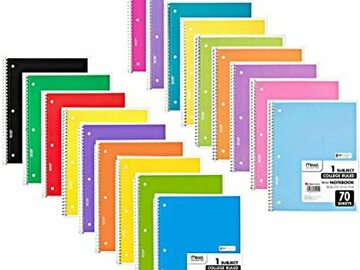 Buy Now: Lot of 25 College Ruled One Subject (24 Notebooks) 70 Sheets Each