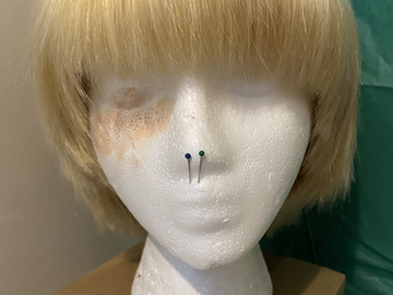 Selling with online payment: Short Bowl-cut Blonde/Yellow Wig