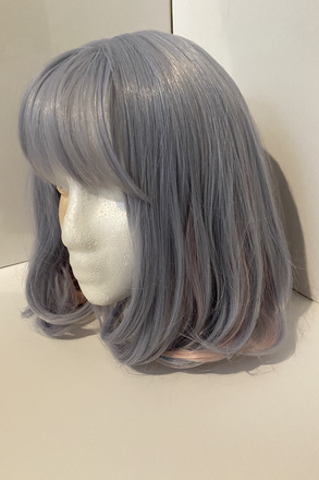 Medium Blue and Pink split Bob-cut Cospicky Wig