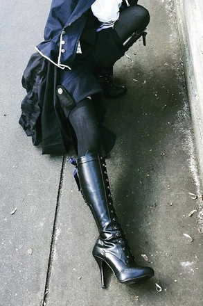 Vintage style knee high boots cheap