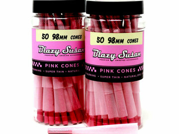 Post Now: Blazy Pink Cones 50ct Pack | Pink Rolling Cones | Vegan & Smooth 