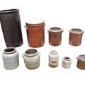 Vente: Collection d’Anciens Pots en Grès : A Saloir / A Graisse / A Mout