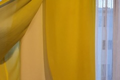 For Sale: Yellow and white mid length dress 