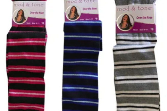 Girls & Women's Knee High Socks - Lot of 24 Pair (Solid Only)