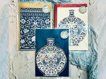  : (3 pcs set) Porcelain illustrated pattern A5 card with envelope