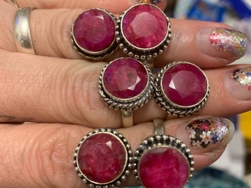 Liquidation/Wholesale Lot: Mined from the earth Burma3-5c rubies and 925 sterling silver