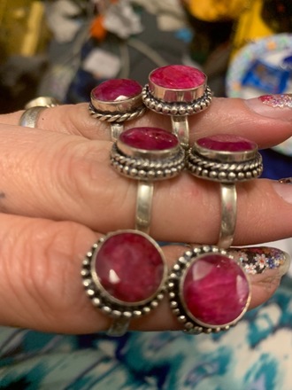 Mined from the earth Burma3-5c rubies and 925 sterling silver