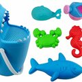 Liquidation/Wholesale Lot: Shark Beach Toy Set – 7 Pieces Sand Beach Toys For Kids