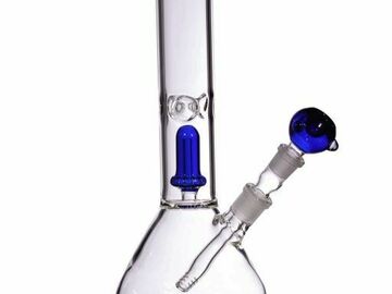  : 12" Beaker Bottom Domed Cir Perc Heaavy Glass Bong Water Pipe