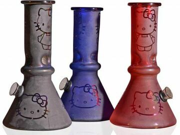 Post Now: 8" Frosted Shinny Color Blast Bong - Frosted Colors