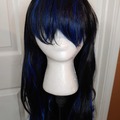 Selling with online payment: Black and Blue Fashion Wig with clipons