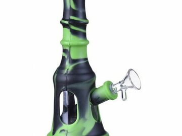  : The Liberty Bell Portable Silicone Glass Hybrid Bong with 14mm Gl