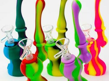 Post Now: 7" Single chamber silicone bubbler
